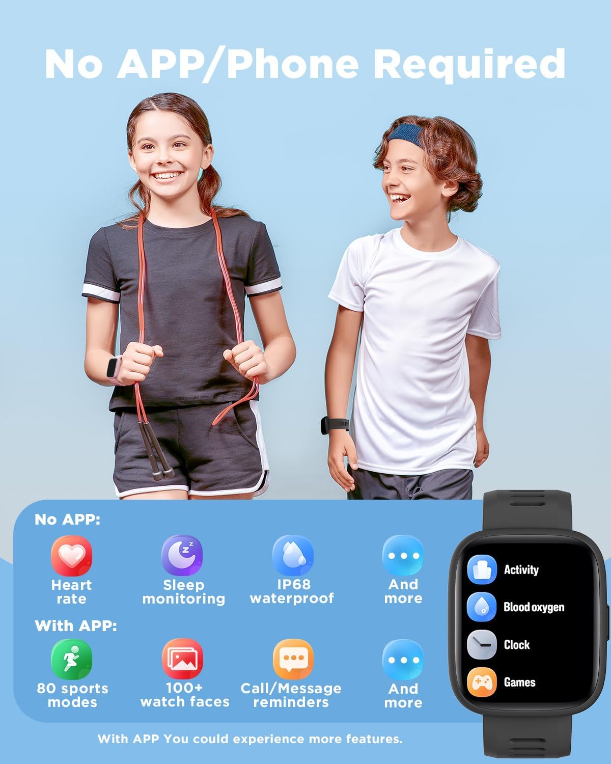 Kids 1.8" Touchscreen Smartwatch | NDIS Routine & Prompting Aid