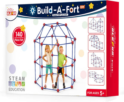 OleFun 140pc Sensory Fort Building Kit | NDIS Den Aid