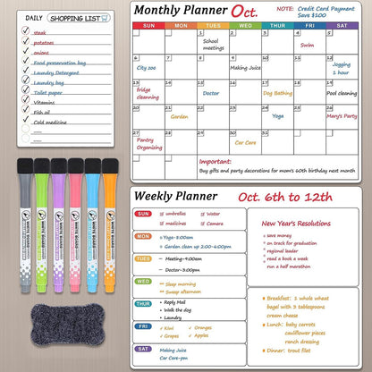 Magnetic Dry Erase Calendar & Planner Set | NDIS Visual Schedule
