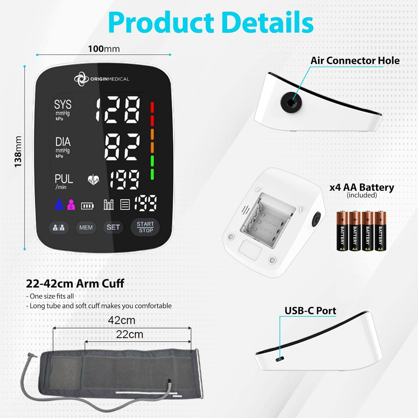 Origin Colour Screen BP Monitor | NDIS Heart Health Aid