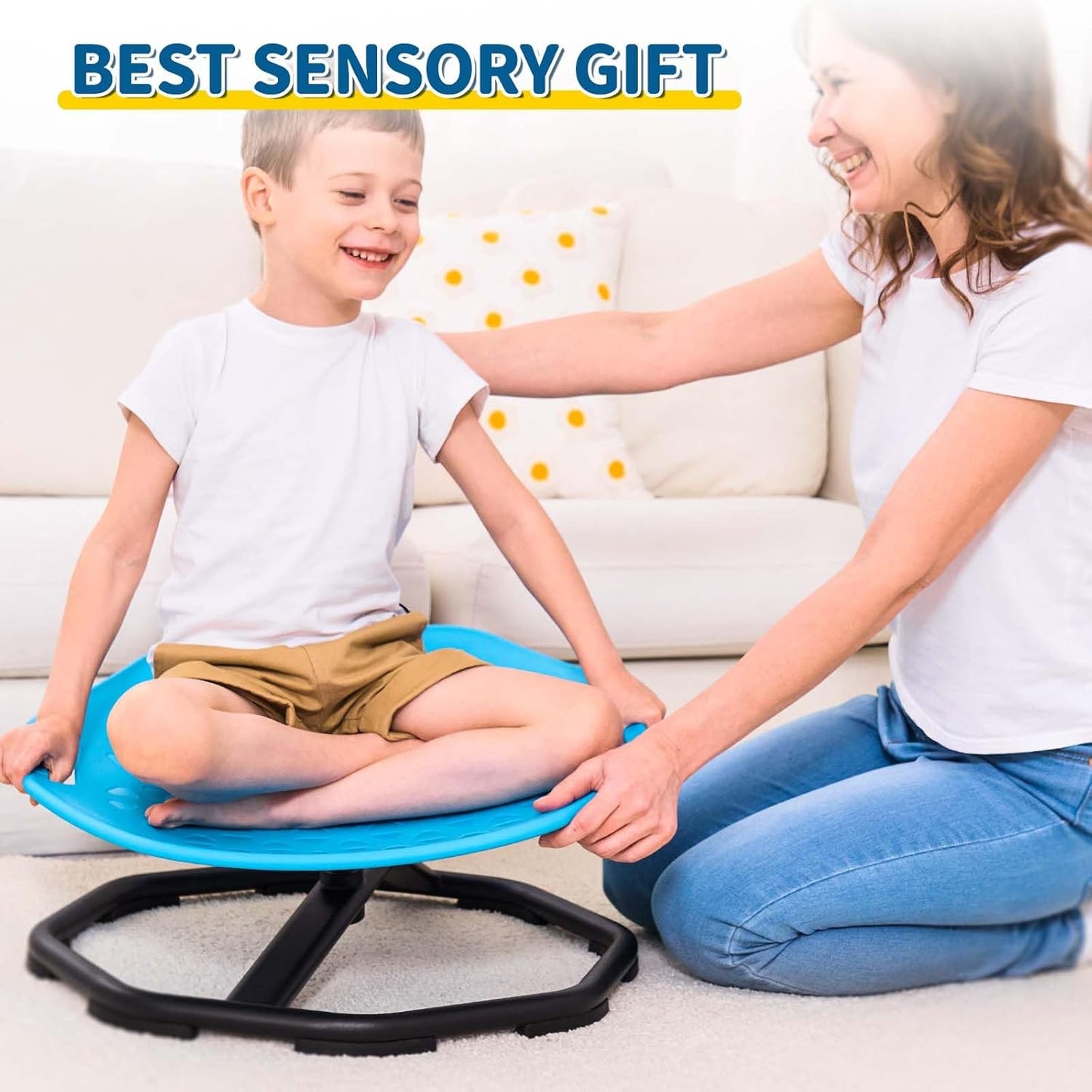 360° Rotating Sensory Chair with Handles | Autism & ADHD Tool