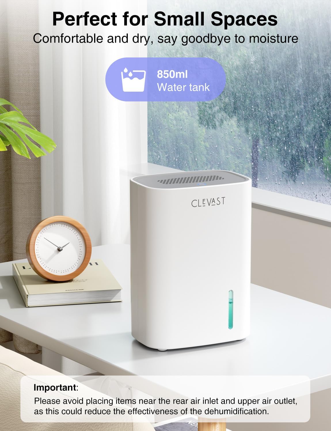 CLEVAST Mini Dehumidifier | NDIS Home Health & Safety Aid