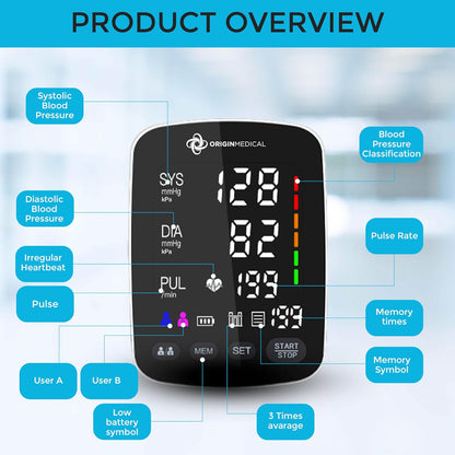 Origin Colour Screen BP Monitor | NDIS Heart Health Aid