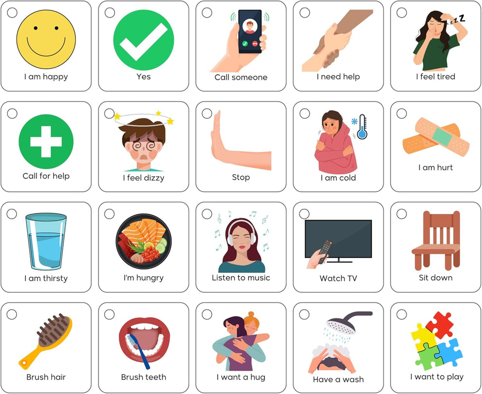 Portable Communication Cards (48 Visuals) | NDIS AAC Speech Aid