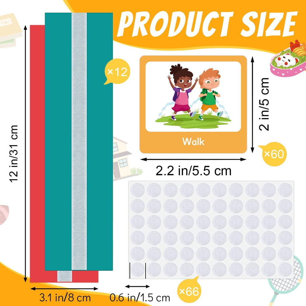 Visual Daily Schedule & Communication Kit (72 Pcs) | NDIS Routine Aid