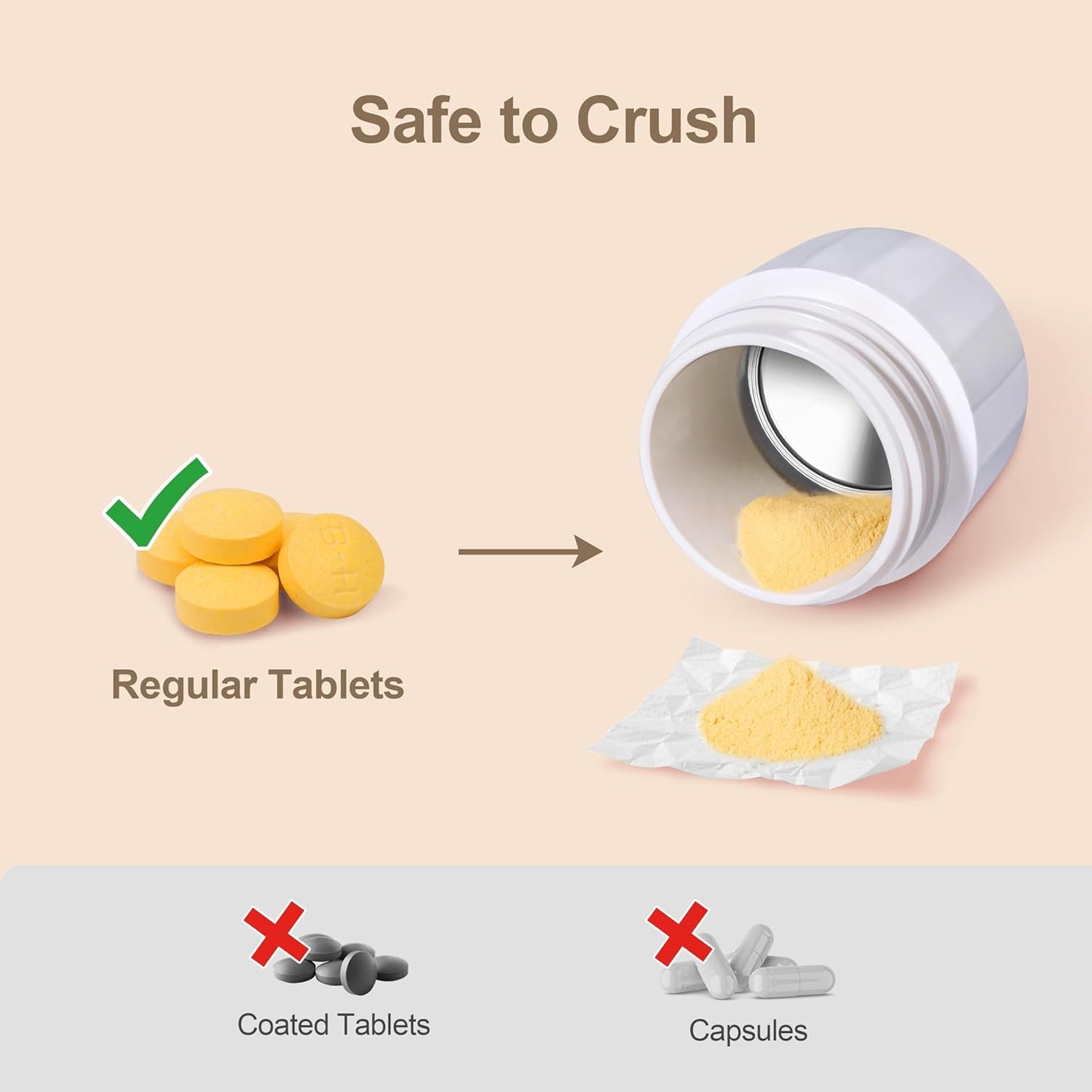 Fullicon 2-in-1 Pill Crusher & Storage | NDIS Dysphagia Aid