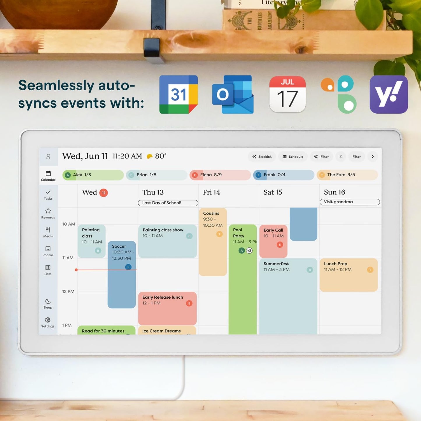 Skylight Calendar Max 27" | NDIS Visual Routine & Chore Hub