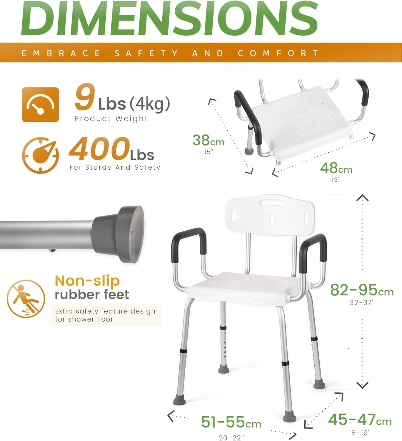 Heavy-Duty Shower Chair | NDIS Bathroom Safety Aid