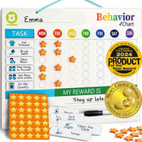 Magnetic Visual Routine & Chore Reward Board (48 Chores & 49 Stars) | NDIS Daily Living Aid
