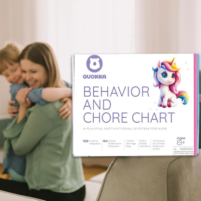 Magnetic Visual Routine & Chore Reward Chart (Pink) | NDIS Daily Living Aid