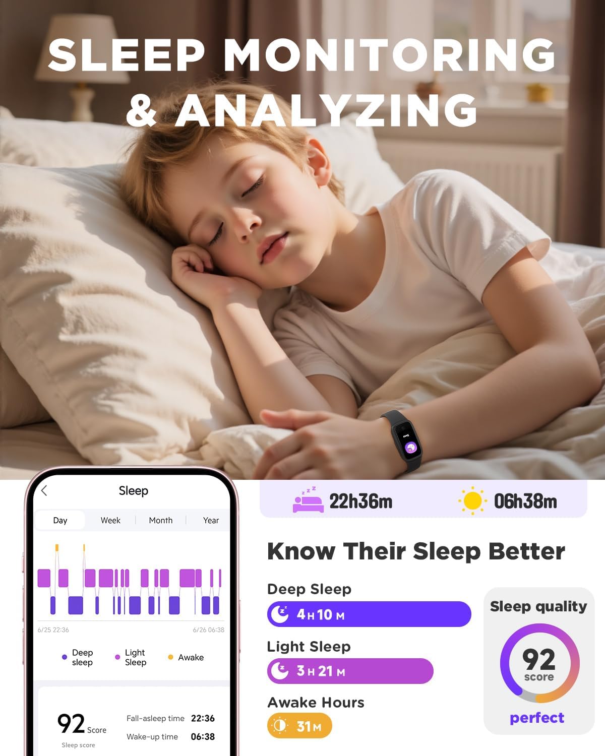 BIGGERFIVE Vigor 3 Kids Tracker | NDIS Routine & Sleep Aid
