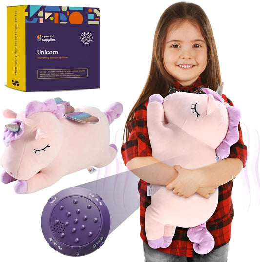 Unicorn Vibrating Pillow (Textured) | NDIS Kids Sensory Aid
