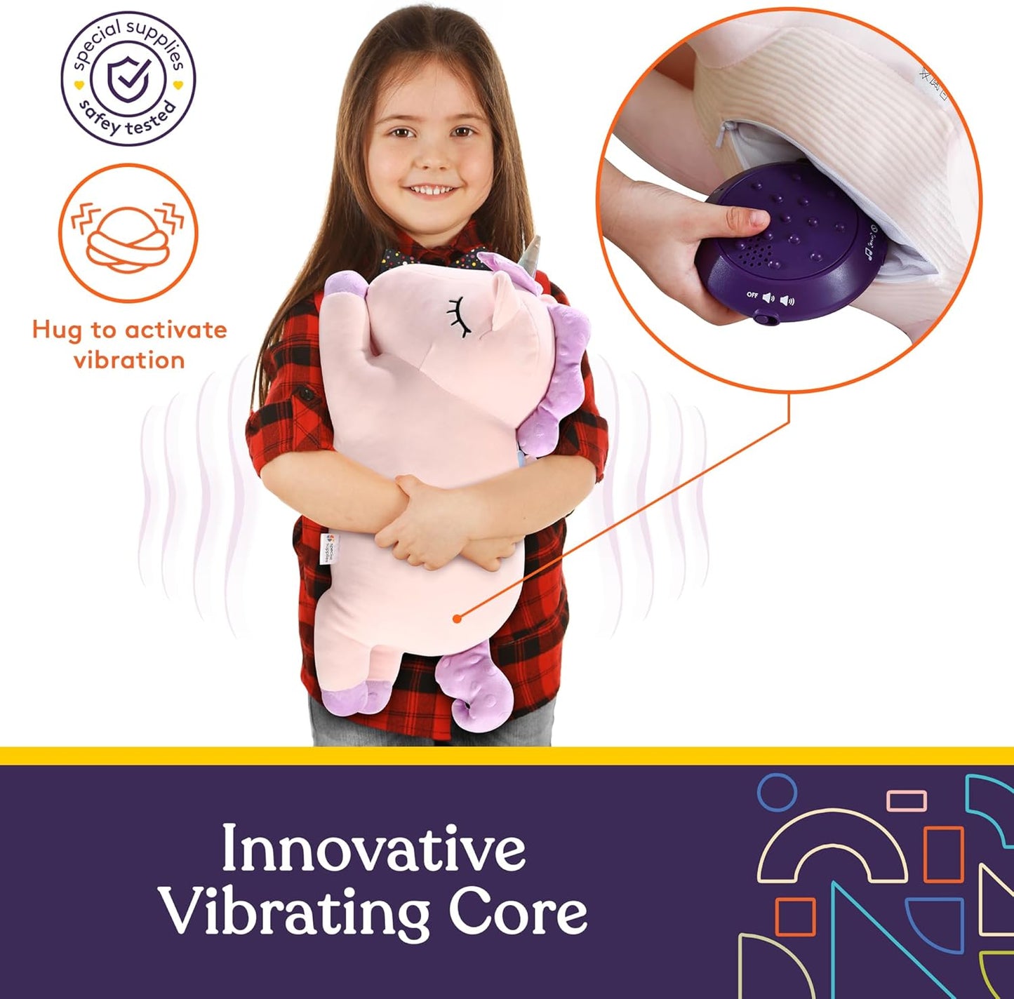 Unicorn Vibrating Pillow (Textured) | NDIS Kids Sensory Aid