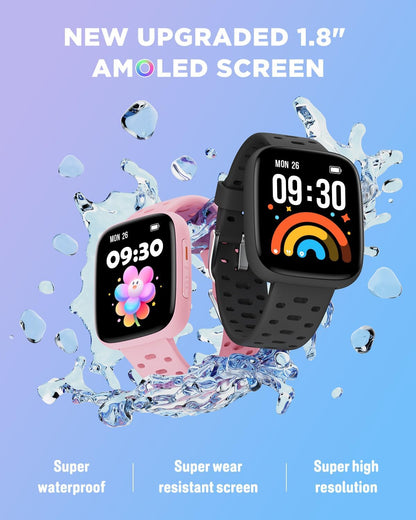 Kids 1.8" AMOLED Smartwatch | NDIS Routine & Prompting Aid