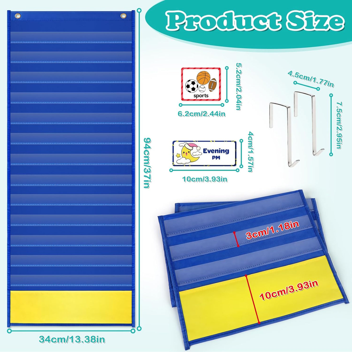 Visual Schedule Pocket Chart (105 Cards) | NDIS Routine Support