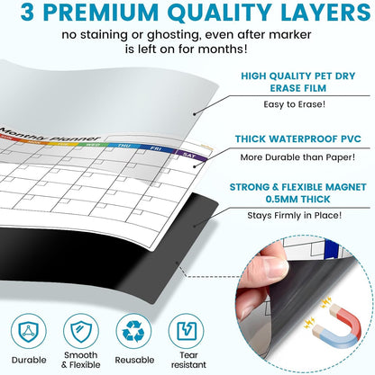 Magnetic Dry Erase Calendar & Planner Set | NDIS Visual Schedule