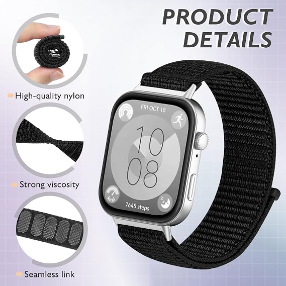 Nylon Straps for Huawei Watch Fit 3/4 | NDIS Sensory Fit