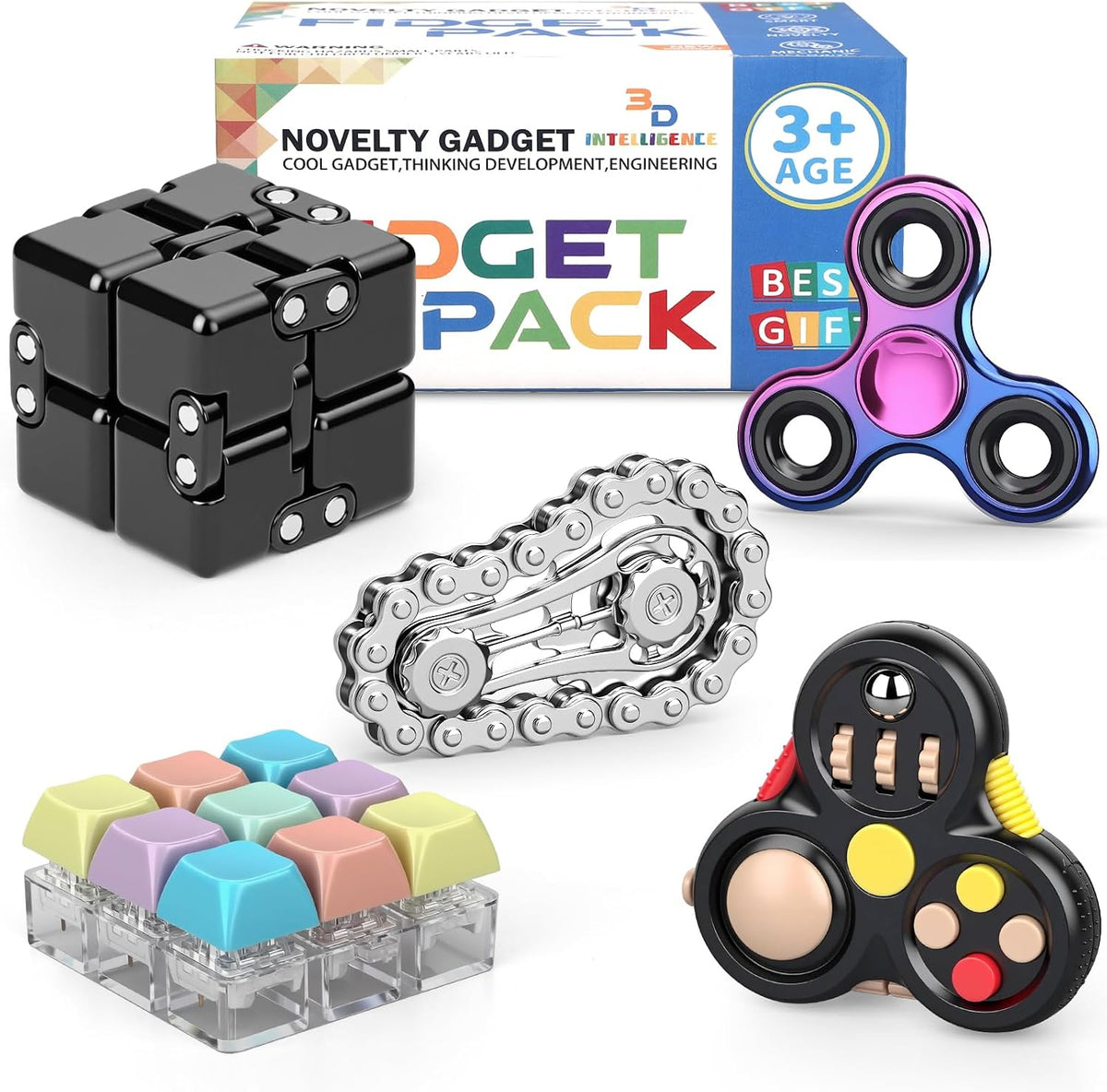 Adult Sensory Fidget Toys Set (5-Pack) | NDIS Focus & Calm Aid