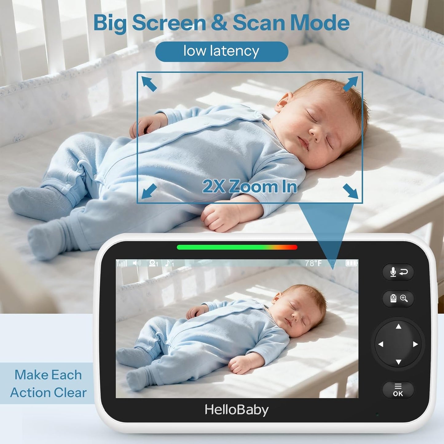 HelloBaby 5" Video Safety Monitor | NDIS Remote Carer Alert Aid