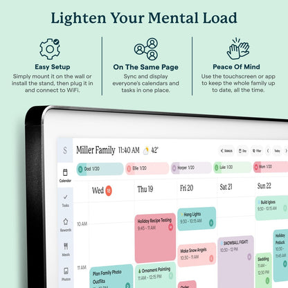 Skylight Calendar Max 27" | NDIS Visual Routine & Chore Hub