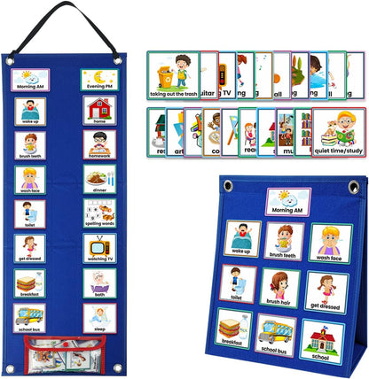 96-Card Visual Daily Routine Board | NDIS Communication Aid