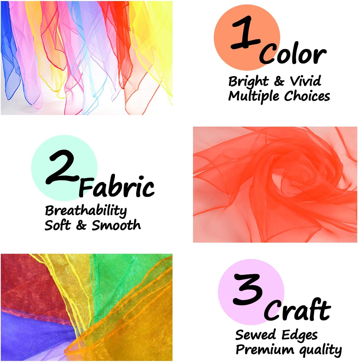 Tactile Sensory Play Scarves | NDIS Visual Tracking & Motor Aid