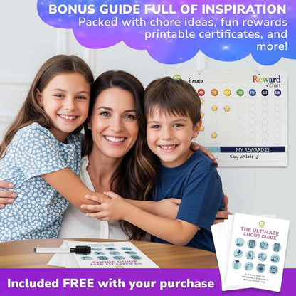 Magnetic Visual Routine & Chore Reward Board (48 Chores & 49 Stars) | NDIS Daily Living Aid