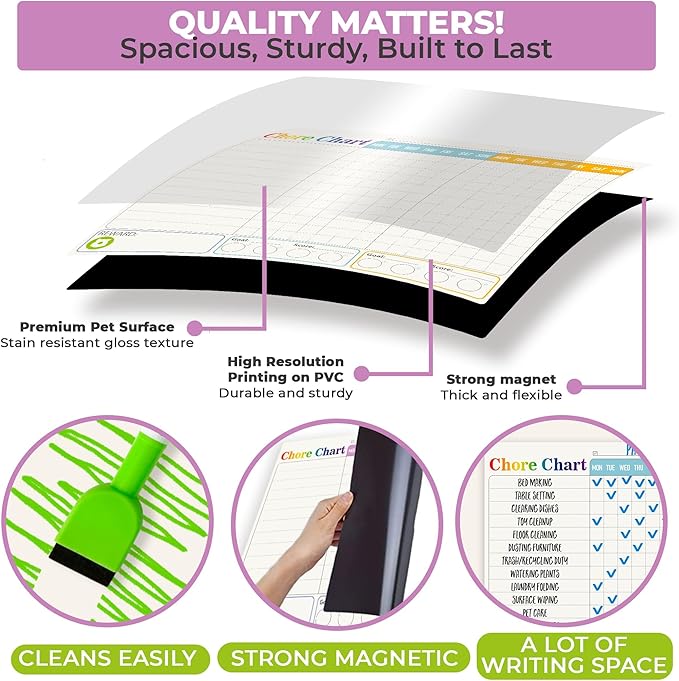 QUOKKA Magnetic Visual Schedule & Chore Chart | NDIS Routine Aid