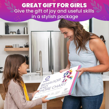 Magnetic Visual Routine & Chore Reward Chart (Pink) | NDIS Daily Living Aid