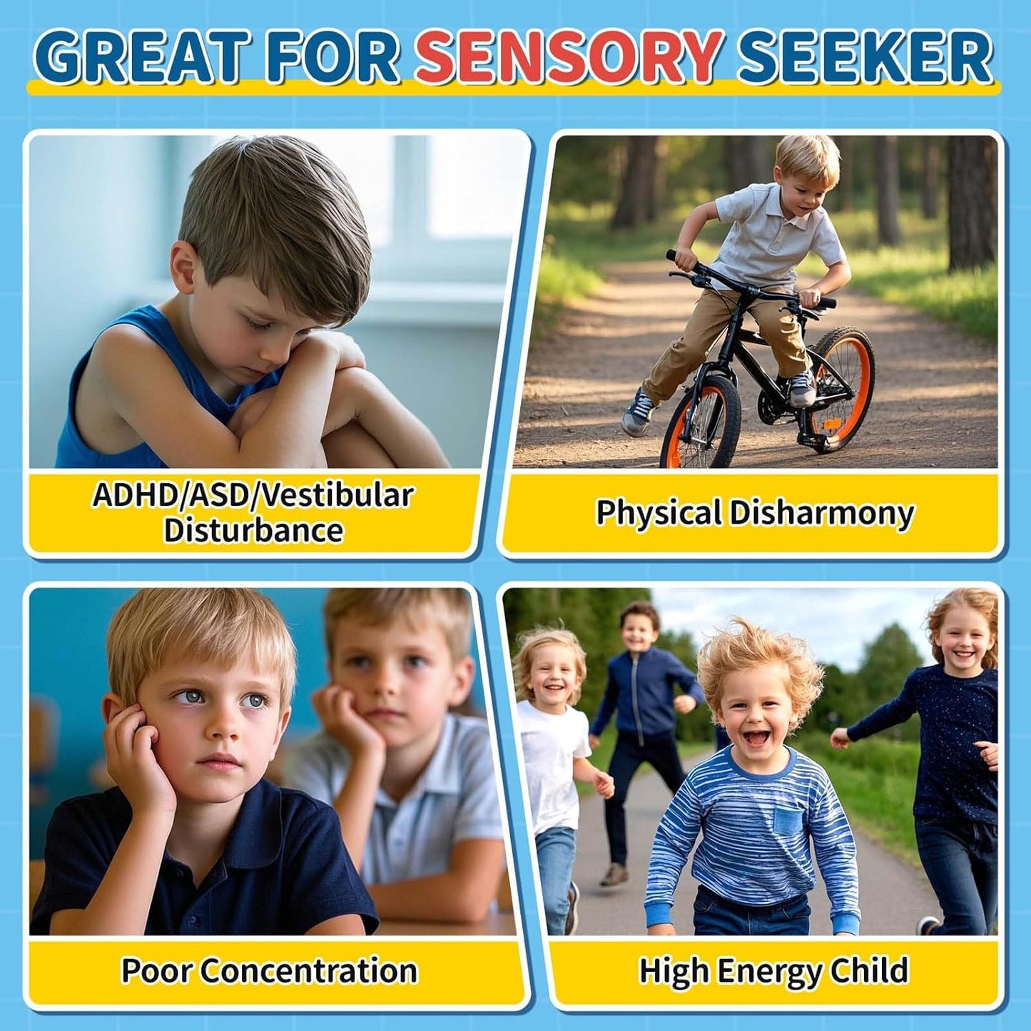 360° Rotating Sensory Chair with Handles | Autism & ADHD Tool