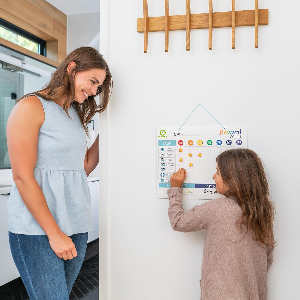 Magnetic Visual Routine & Chore Reward Board (48 Chores & 49 Stars) | NDIS Daily Living Aid