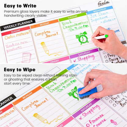 feela Magnetic Fridge Calendar 4-Pack | NDIS Routine Aid