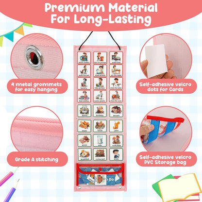 96-Card Visual Daily Routine Board | NDIS Communication Aid