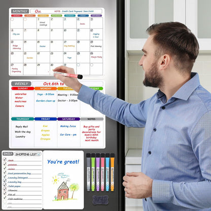 Magnetic Dry Erase Calendar & Planner Set | NDIS Visual Schedule