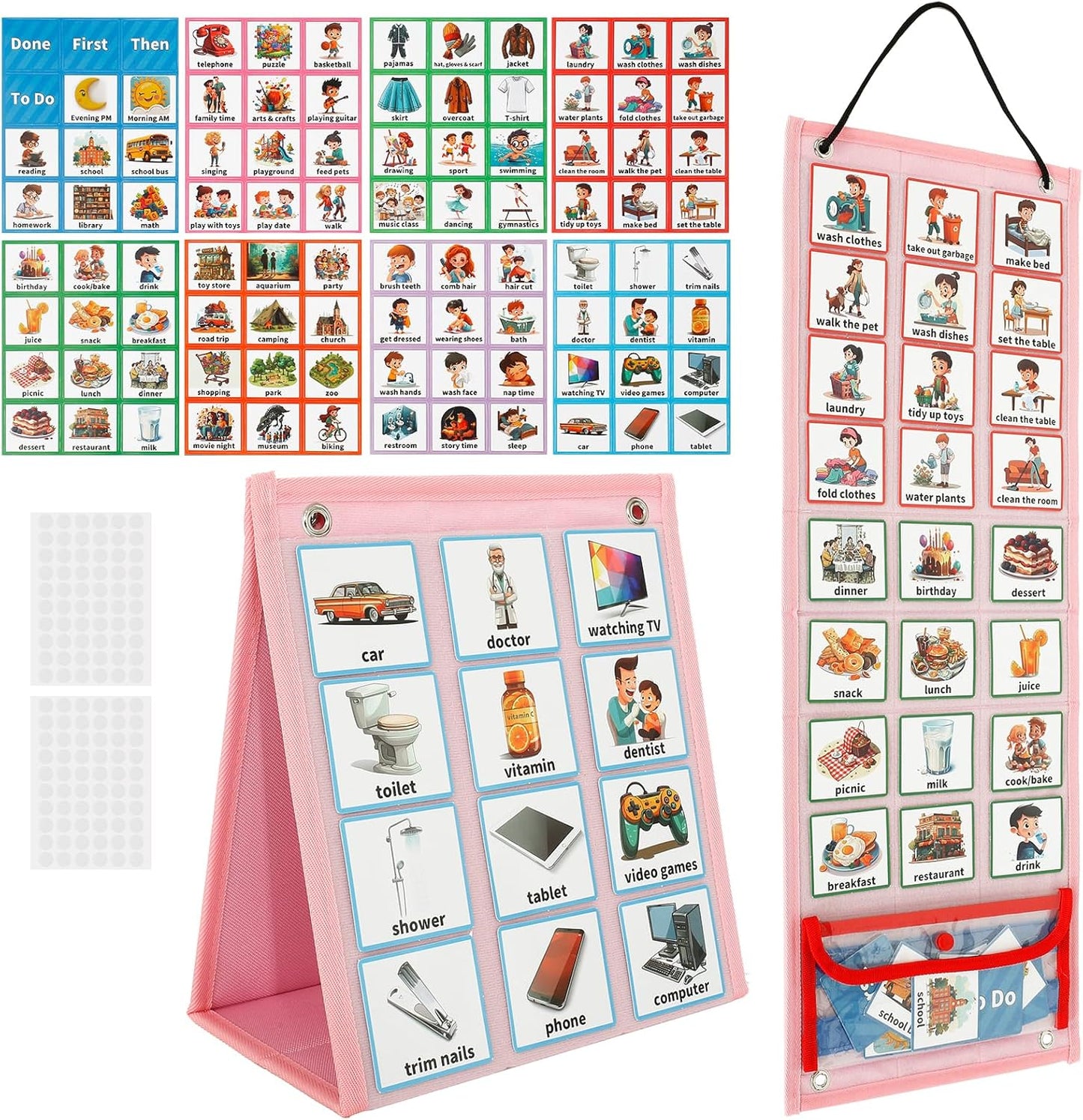 96-Card Visual Daily Routine Board | NDIS Communication Aid