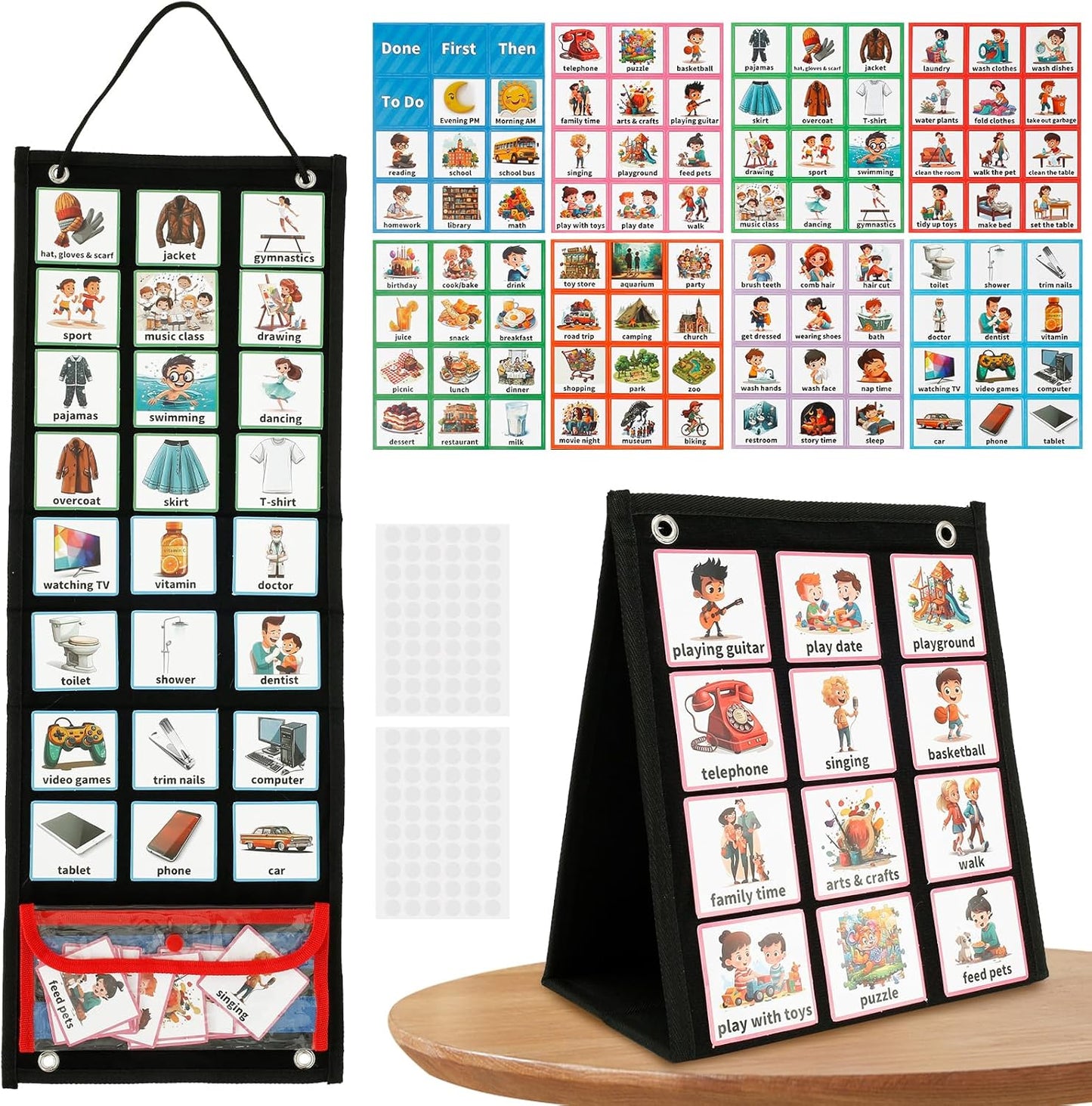 96-Card Visual Daily Routine Board | NDIS Communication Aid