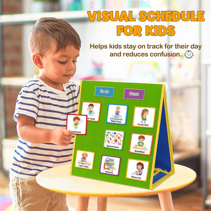 Visual Schedule Pocket Chart (105 Cards) | NDIS Routine Support