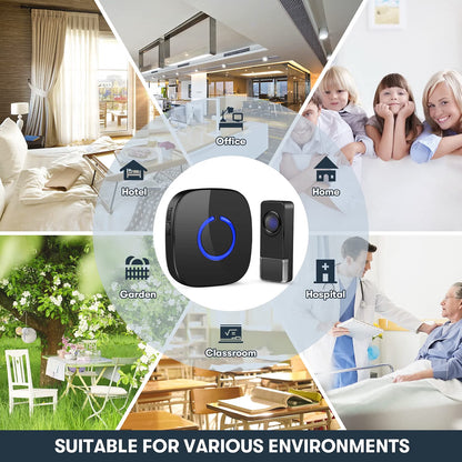 Wireless Flashing Doorbell with 2 Plugin Receivers | NDIS Alert Aid