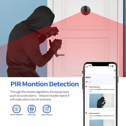 4.3-in Smart WiFi Digital Door HD Viewer with PIR & Night Vision