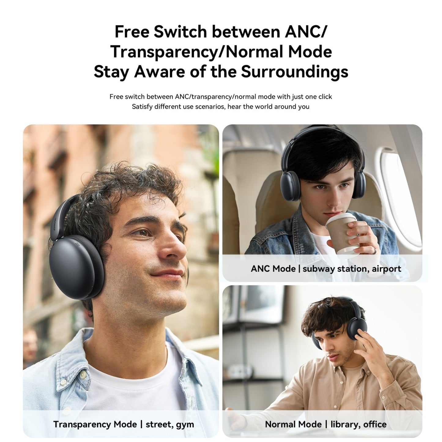 Hybrid ANC Wireless Headphones – Crystal Sound, Ultimate Comfort