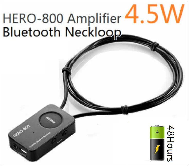 Powerful Amplifier Bluetooth NeckLoop for Hearing Aids and Wireless Earpieces with T-Coil