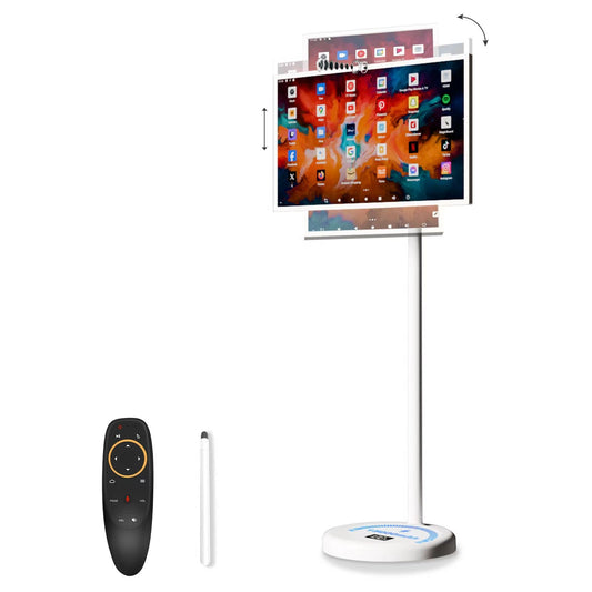 Portable Smart Touch Screen TV on Wheels (Android 12) | NDIS Bedside Media Hub