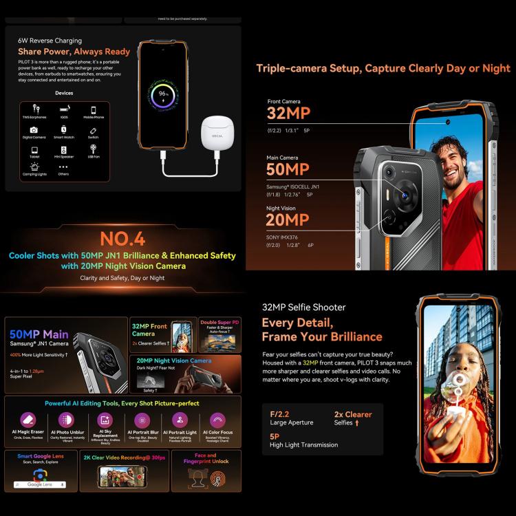Unbreakable 5G Smart Phone | Night Vision & 7500mAh Battery