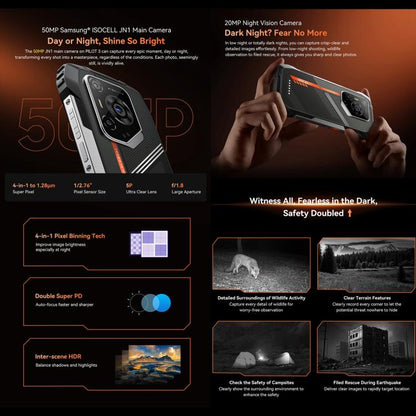 Unbreakable 5G Smart Phone | Night Vision & 7500mAh Battery