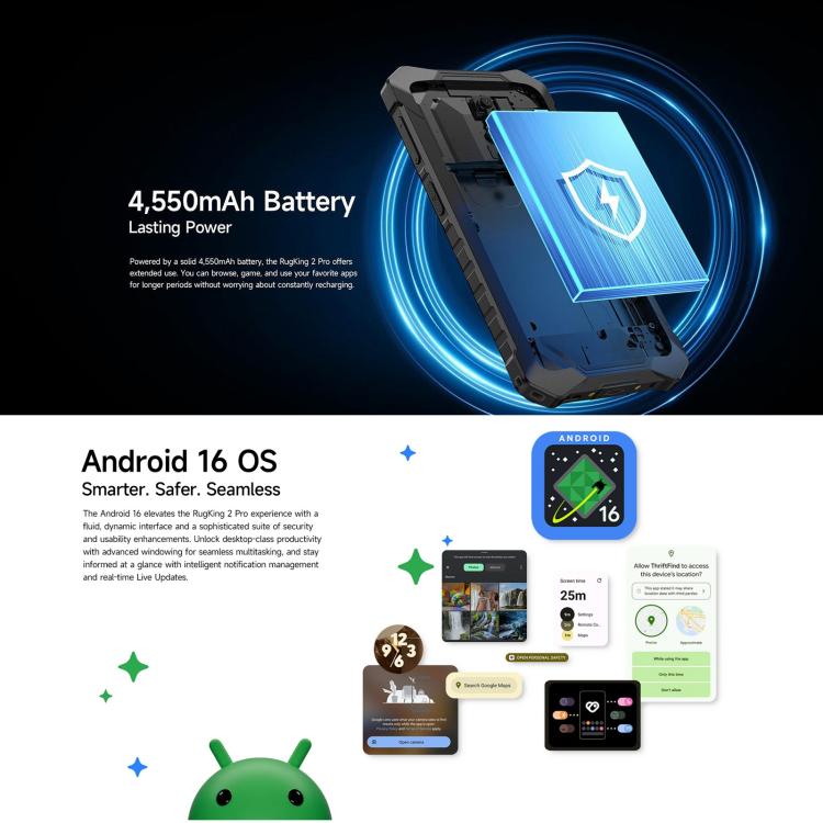 RugKing 2 Pro 5.45" Rugged 4G Phone 128GB | NDIS Communication Aid