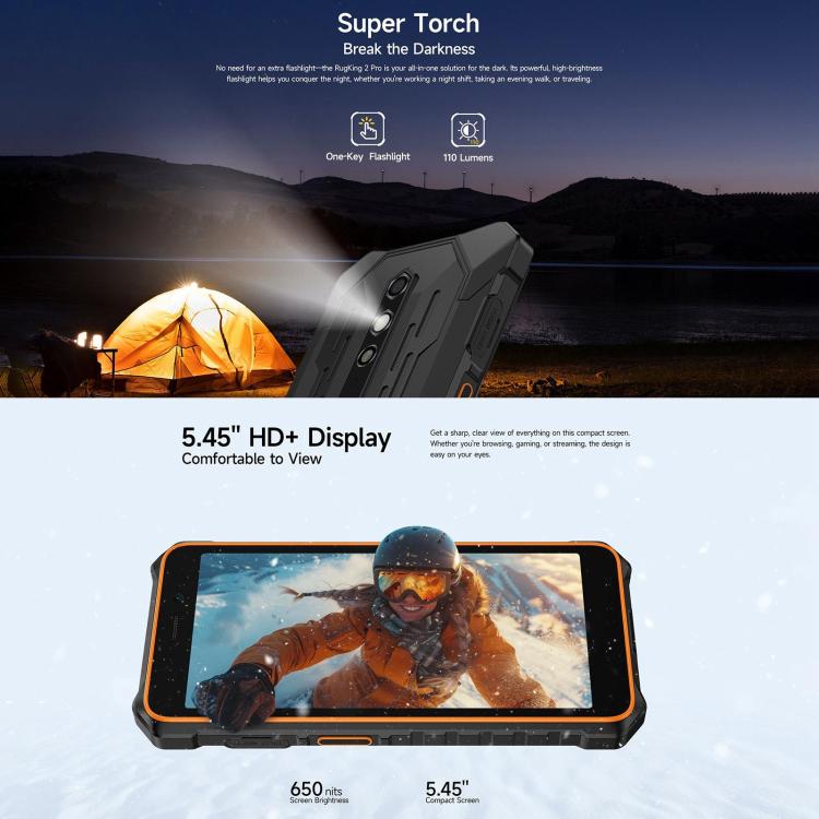 RugKing 2 Pro 5.45" Rugged 4G Phone 128GB | NDIS Communication Aid