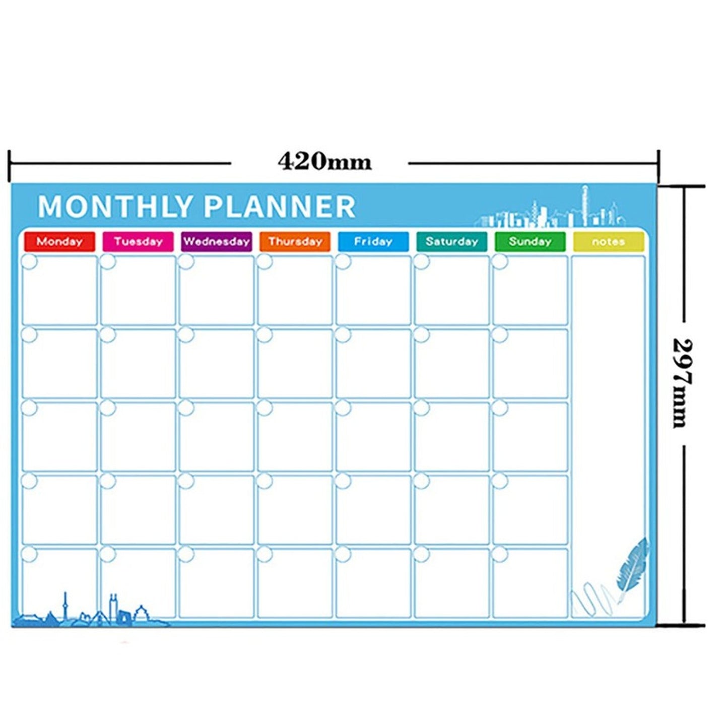 Magnetic Monthly Planner A3 | NDIS Visual Routine Aid
