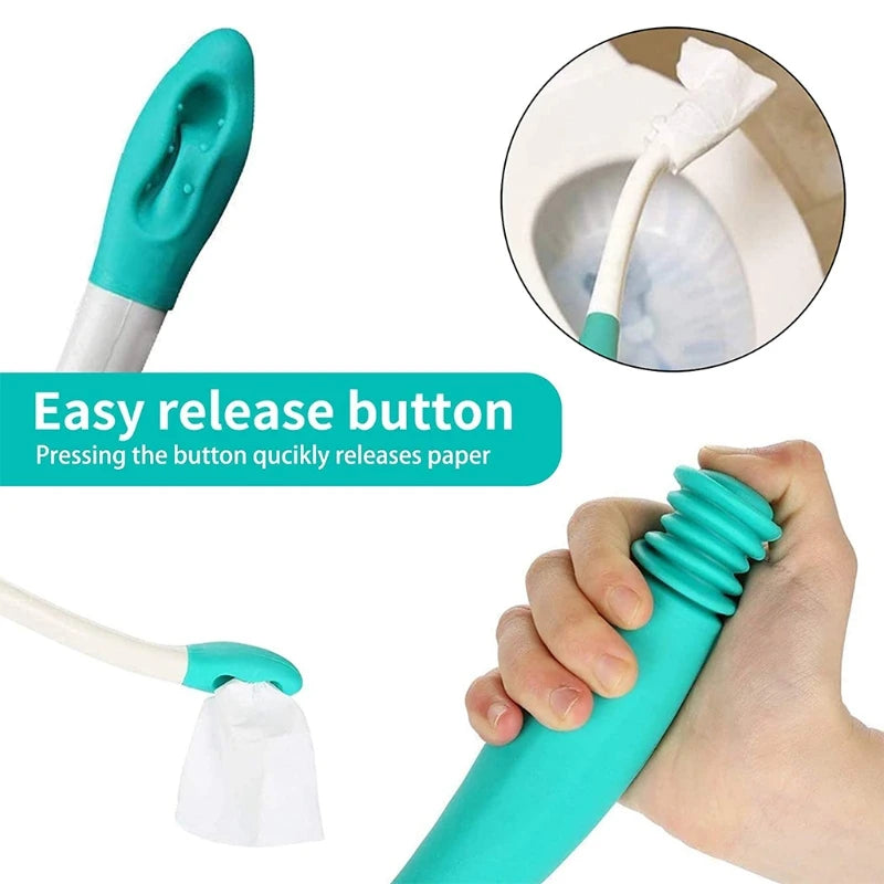 Toilet Tool Wiping Wand for Patient, Elderly, and Pregnant – 38cm Ergonomic Paper Suction Device