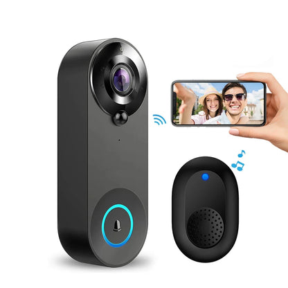 1080P Wireless Video Doorbell Camera - Smart Home Security with Motion Detection, Night Vision, and Two-Way Audio