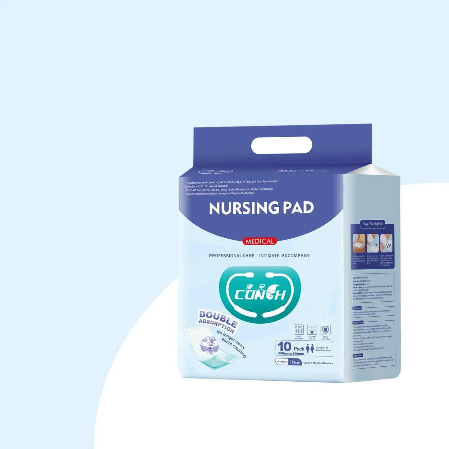 Adult Nursing Pads - 10-Pack Disposable Incontinence Protection